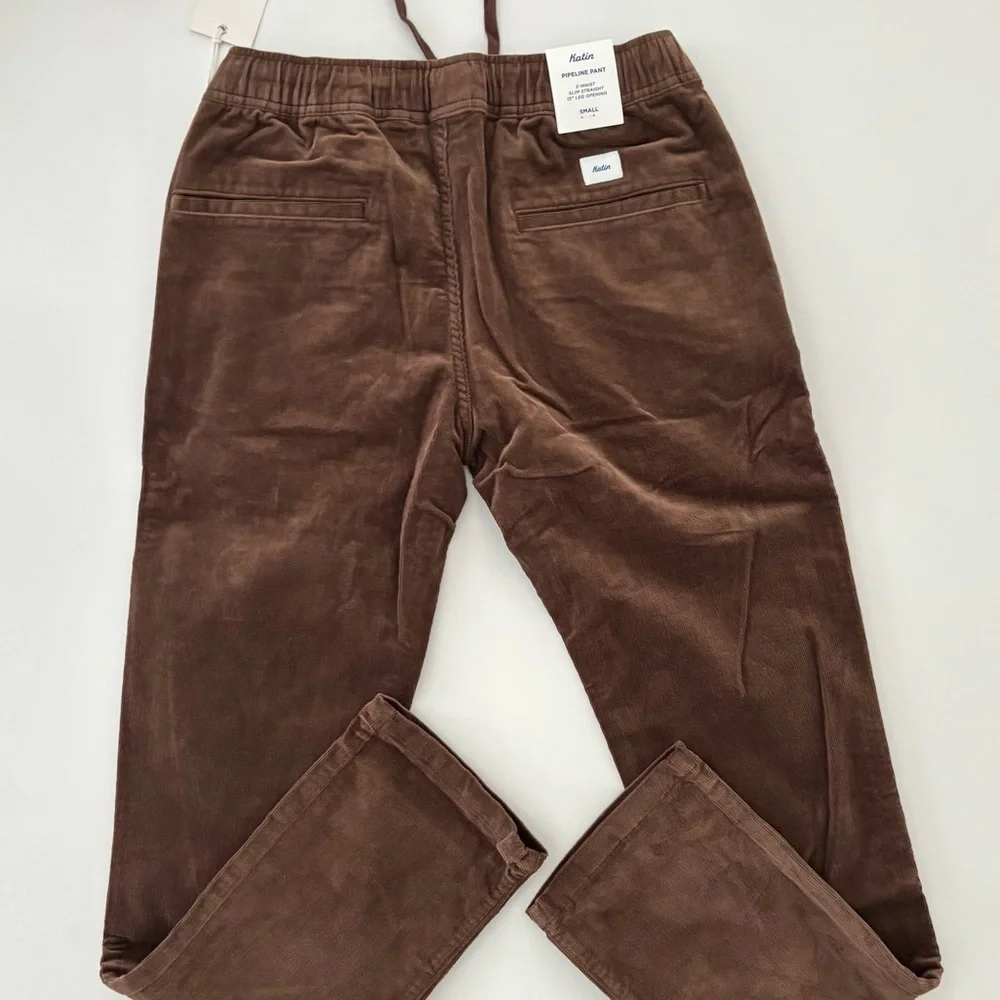 Katin Men’s Pipeline Corduroy Pant Size Small Slim Straight Brown New